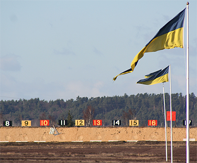 Stickledown Range - note the flag poles are bending with the wind